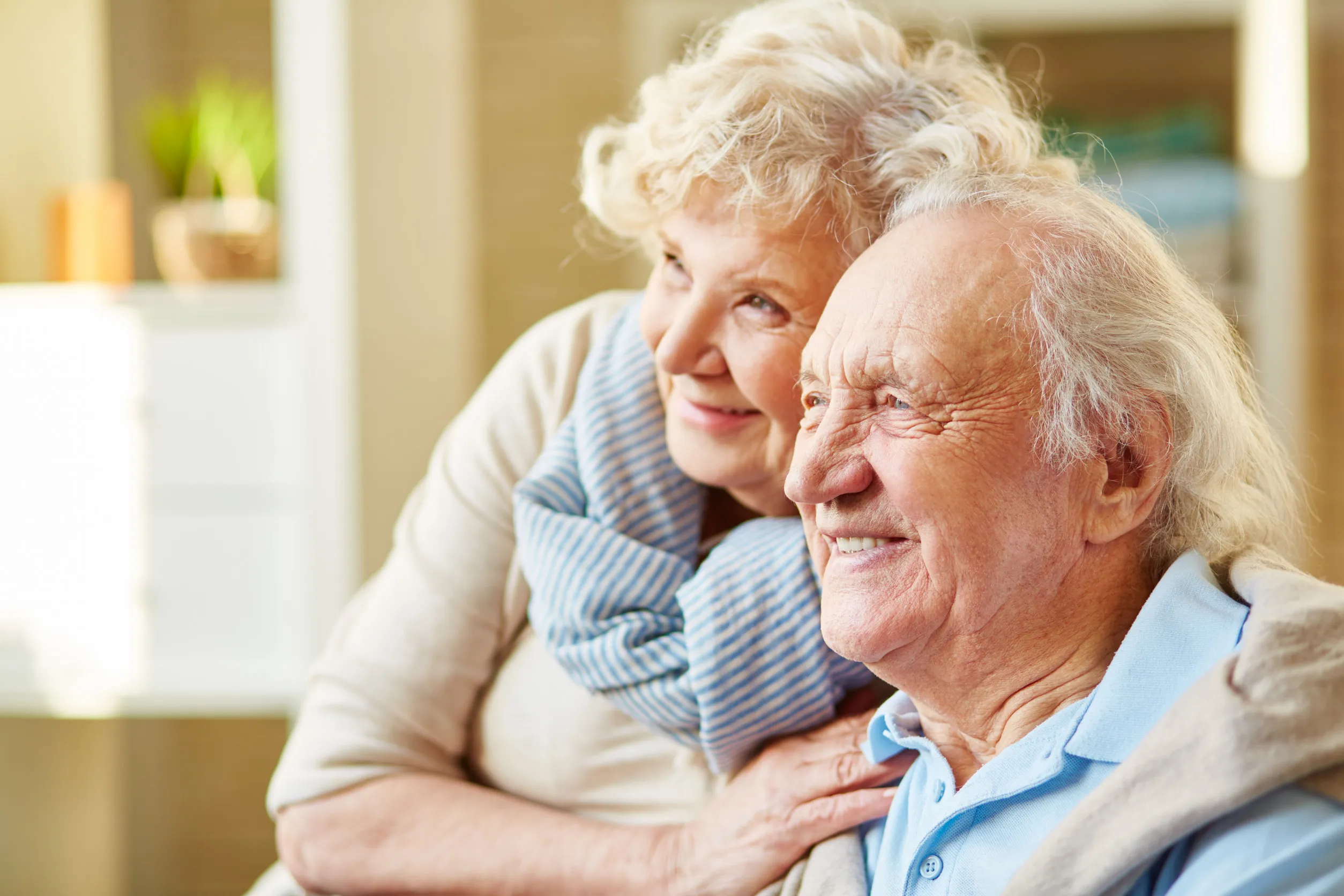 Happy and devoted senior couple